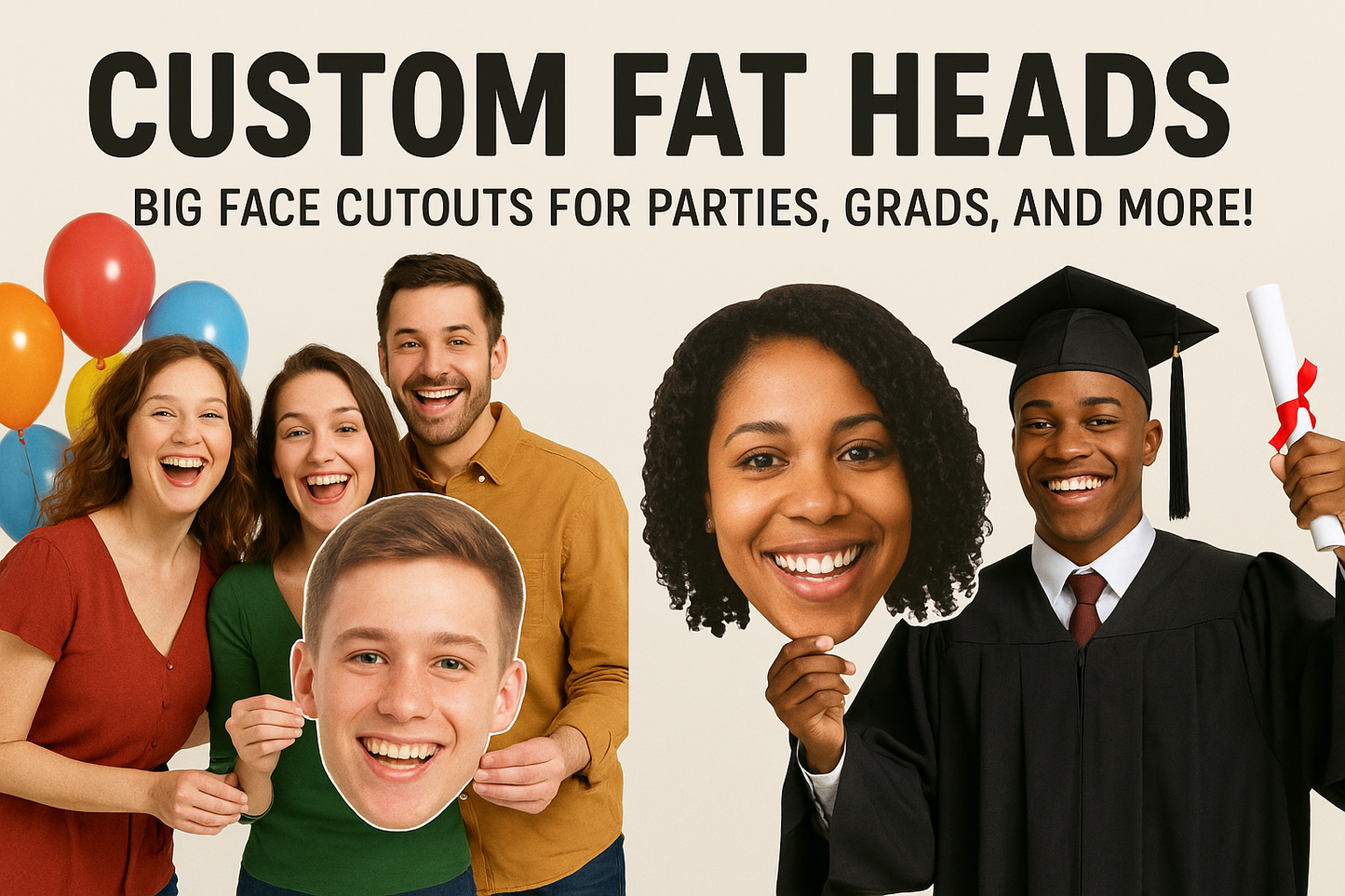 Custom Fat Heads – Big Face Cutouts for Parties, Grads, and More!